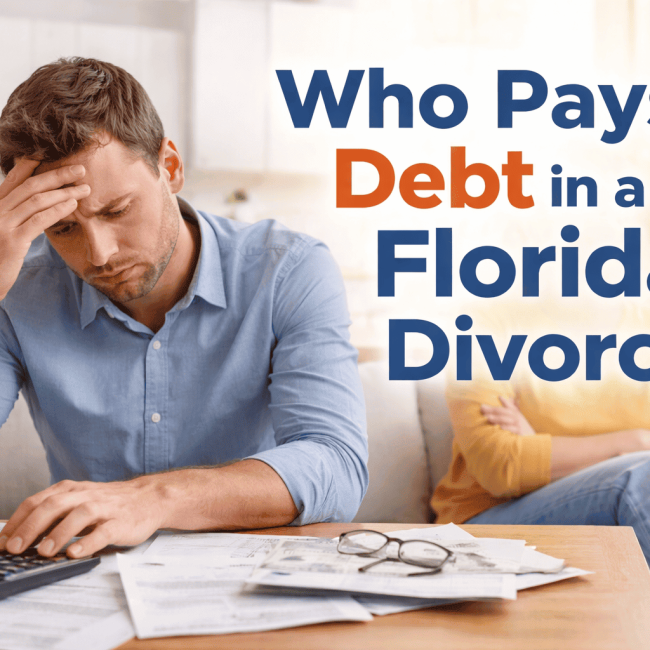 who pays debt in florida divorce